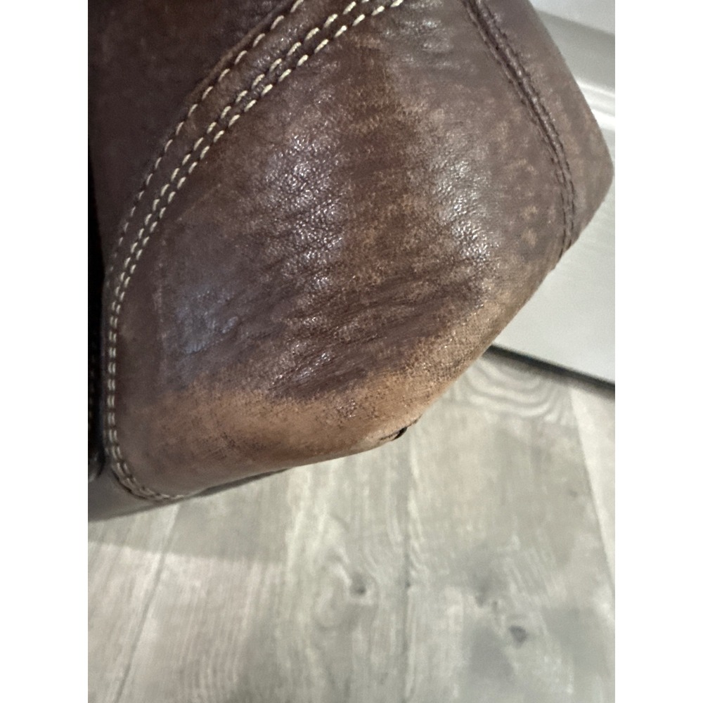 Coach Women's Brown Pebbled Leather Hampton Top Handle Satchel Bag F13963 - Picture 14 of 16